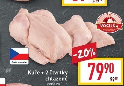 Kuře + 2 čtvrtky Vocílka