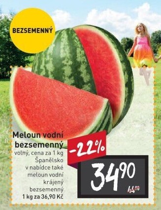 Meloun vodní bezsemenný