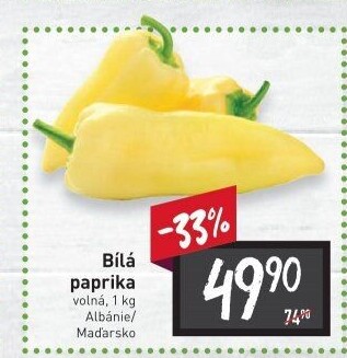 Paprika bílá
