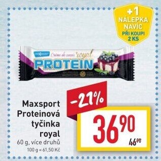 Proteinová tyčinka bez lepku Protein Maxsport