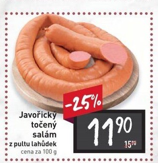 Salám javořický točený