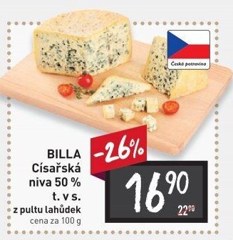 Sýr Niva císařská 50% Billa