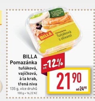 Tuňáková pomazánka Billa