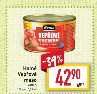 Vepřové maso ve vlastní šťávě Hamé