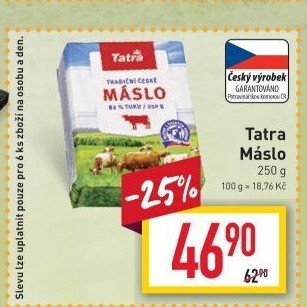 Máslo Tatra