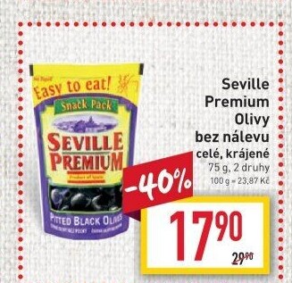 Olivy bez nálevu Seville Premium