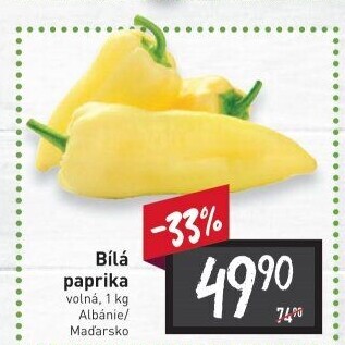 Paprika bílá