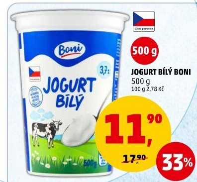 Bílý jogurt Boni