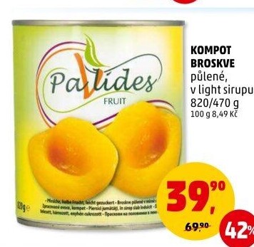 Kompot broskve Pavlides