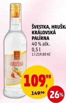 Pálenka švestka Královská palírna