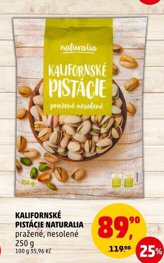 Pražené pistácie kalifornské Naturalia