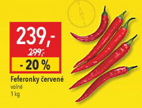 Feferonky červené