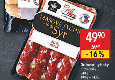 Grilovací tyčinky Příbramská uzenina