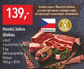 Hovězí žebra s kostí Globus