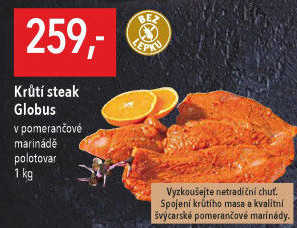 Krůtí steak marinovaný Globus