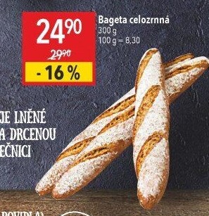 Bageta celozrnná