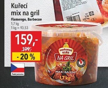 Kuřecí mix na gril Flamengo Vodňanské kuře