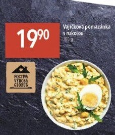 Vajíčková pomazánka s rukolou Globus