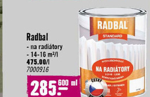Barva na radiátory Radbal