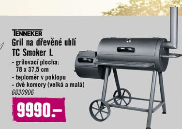 Gril na dřevěné uhlí Smoker Tenneker