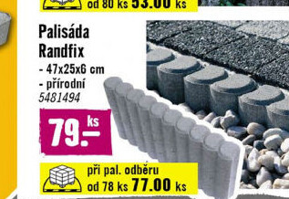Obrubník palisádový Randfix