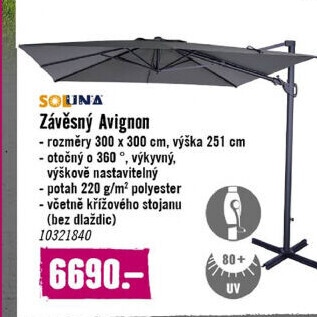 Slunečník závěsný Soluna