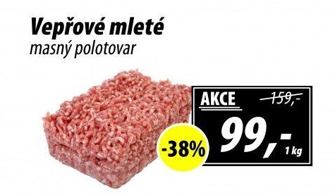 Maso mleté vepřové