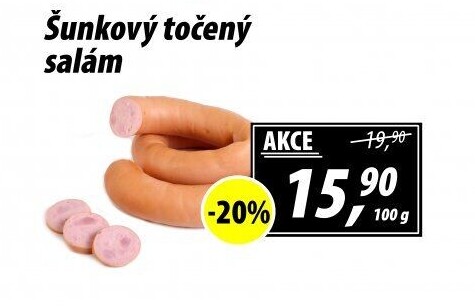 Salám šunkový točený