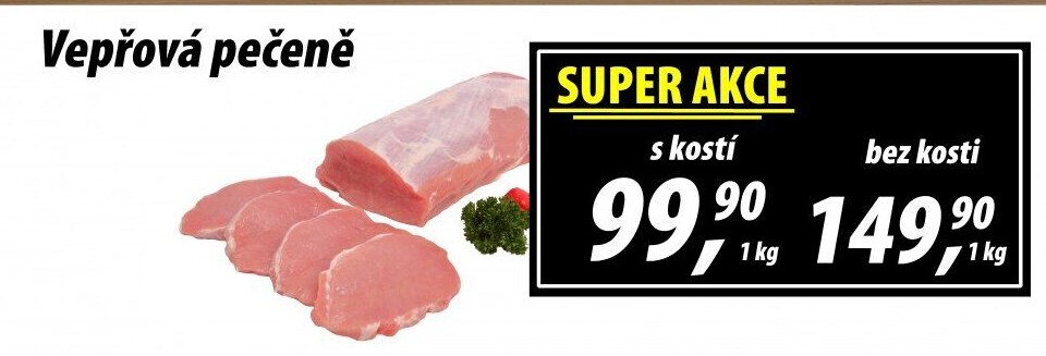 Vepřová pečeně s kostí