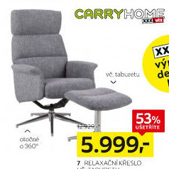 RELAXAČNÍ KŘESLO S TABURETEM