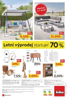 akční leták Kika nábytek 6.6.2022-19.6.2022