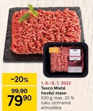 Hovězí mleté maso Tesco