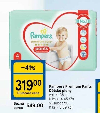 Pleny dětské Pampers Pants Premium Care
