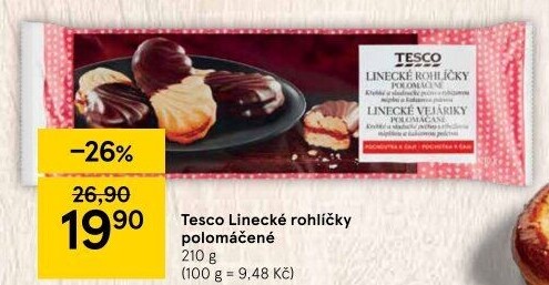 Rohlíčky linecké Tesco