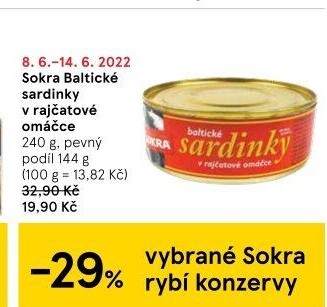 Sardinky baltické v omáčce Sokra