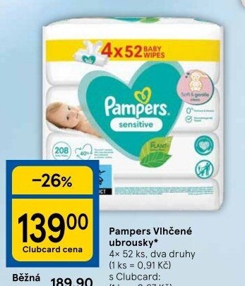 Vlhčené ubrousky dětské Pampers