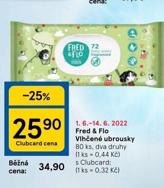 Vlhčené ubrousky Fred&amp