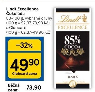 Čokoláda Excellence Lindt