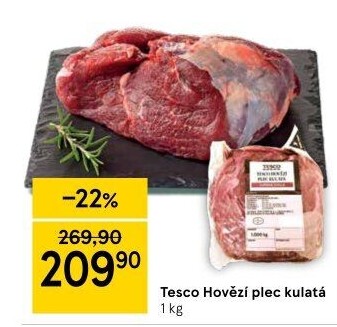 Hovězí plec kulatá - falešná svíčková Tesco