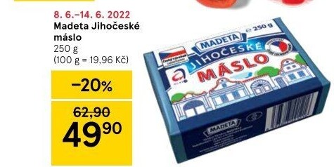 Máslo Jihočeské Madeta