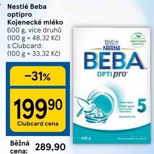 Mléčná výživa Beba Optipro Nestlé