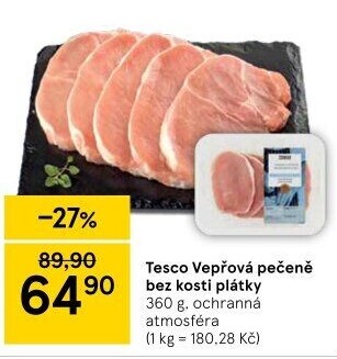 Vepřová pečeně bez kosti Tesco