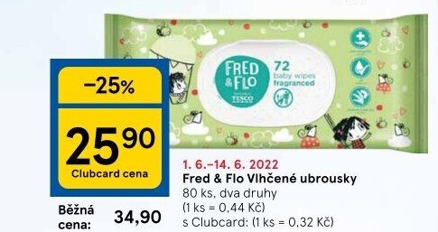 Vlhčené ubrousky Fred&amp