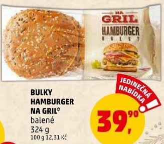 Bulka na hamburger Na gril Penny