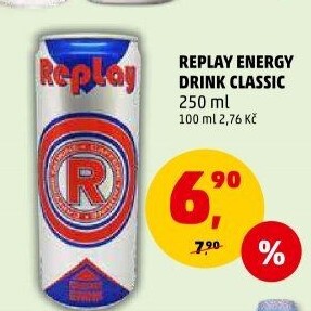Energetický nápoj Replay