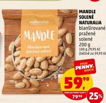 Mandle pražené Naturalia