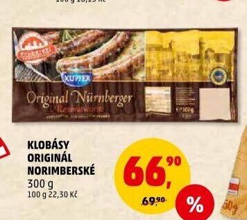 Norimberská grilovací klobása Kupfer
