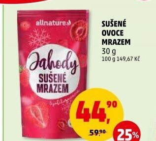 Ovoce sušené mrazem Allnature