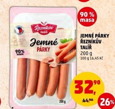 Párky jemné Řezníkův talíř