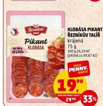 Pikantní klobása Řezníkův talíř
